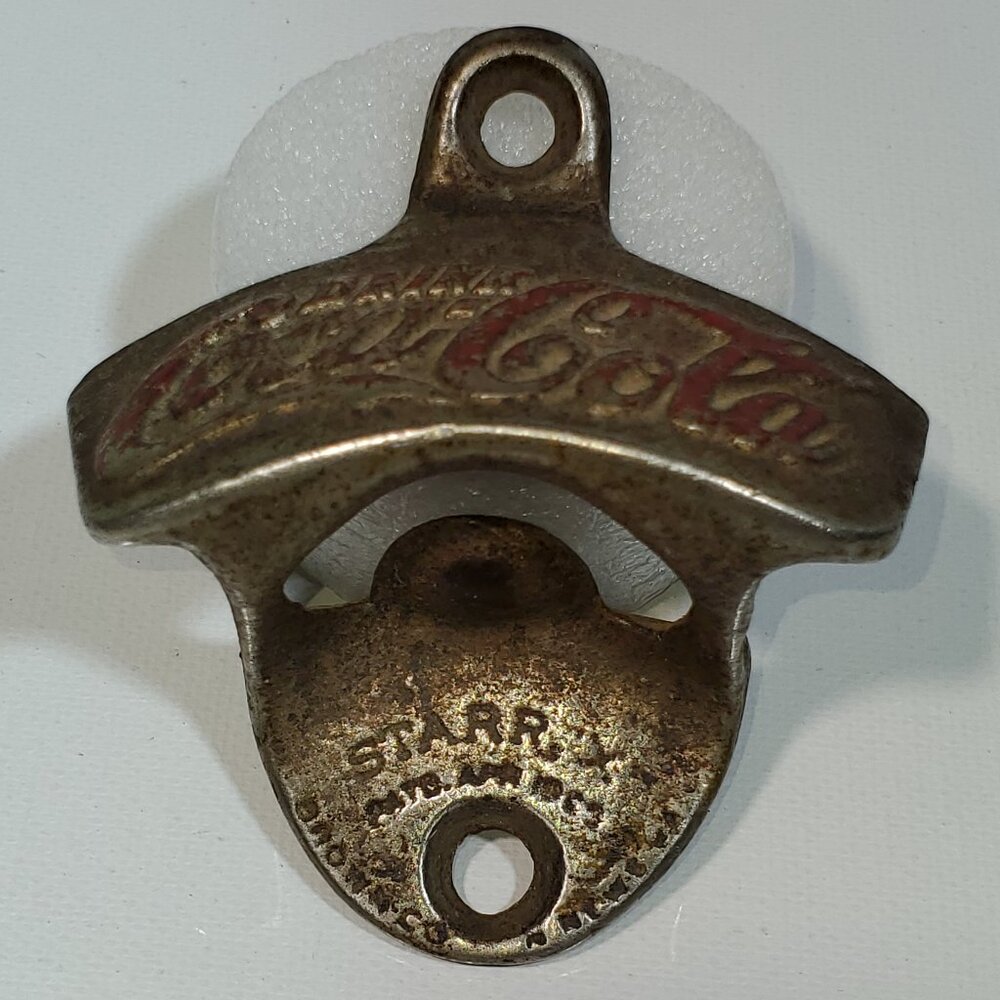 VINTAGE COCA-COLA WALL MOUNT BOTTLE OPENER/ BROWN MFG. CO. NEWPORT NEWS VA.